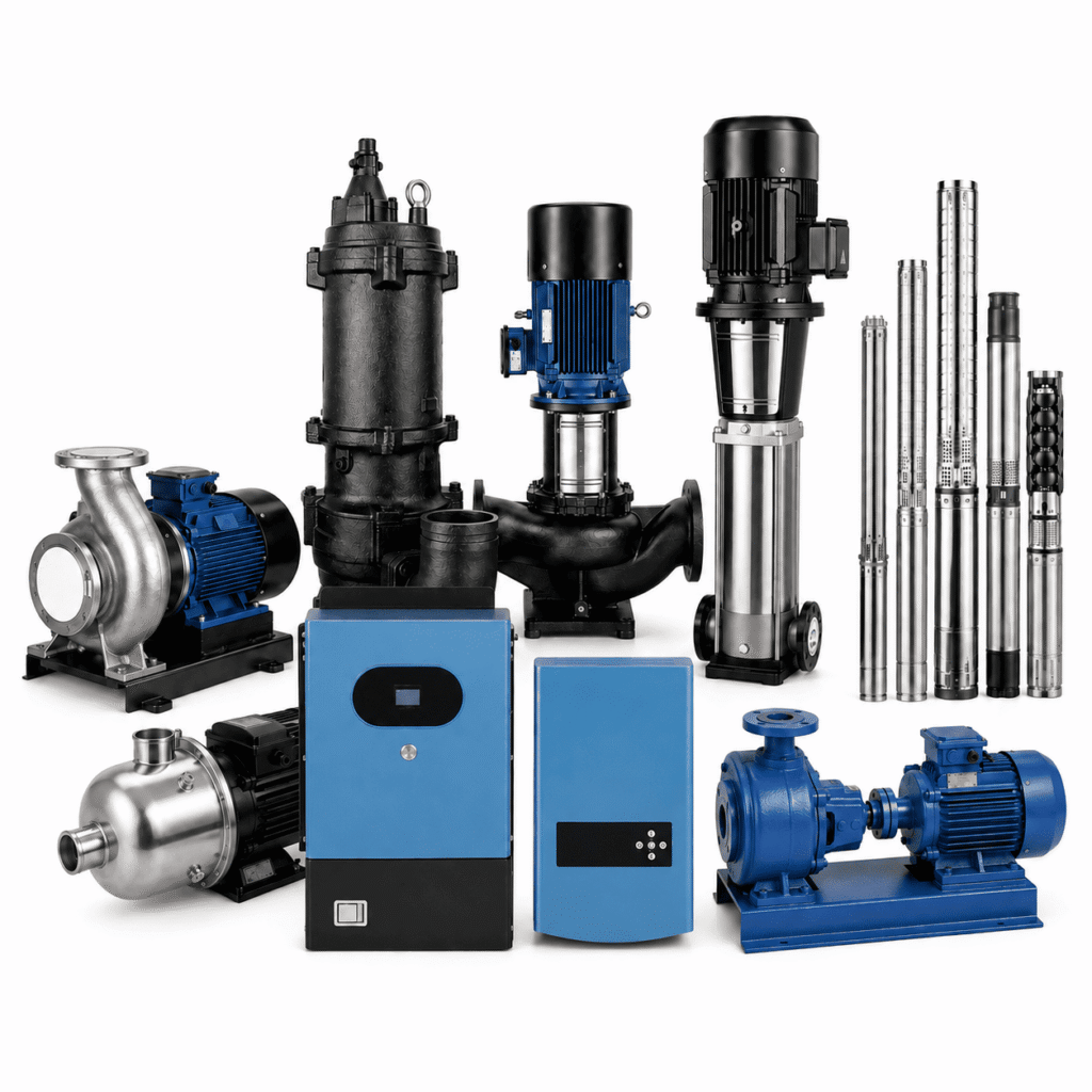 HOBER AC solar water pump set with its solar pumping inverter