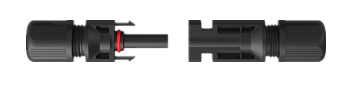 MC4 solar PV connector pair, male and female
