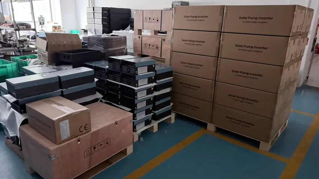Finished solar pump inverters prepared for supply