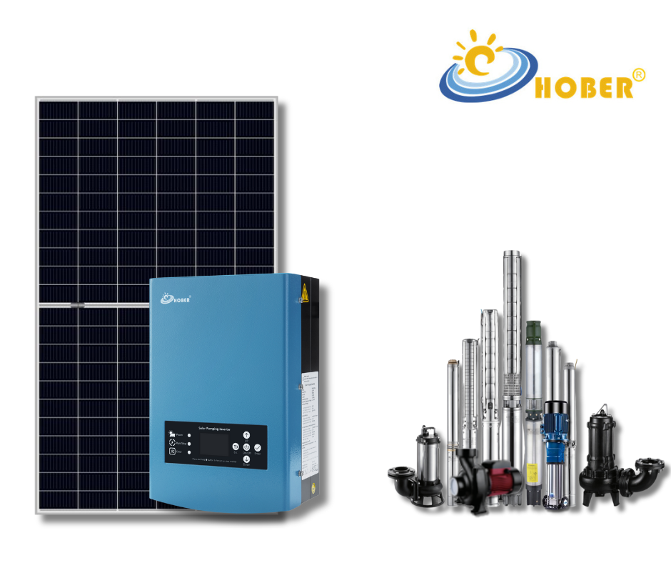 HOBER solar pump inverter with a pump